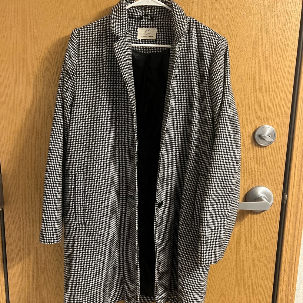 Black and White Trench Coat